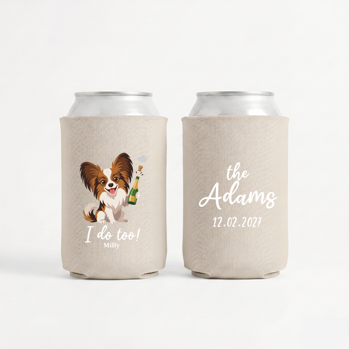 Wedding Stubby Holders · Pet Portrait