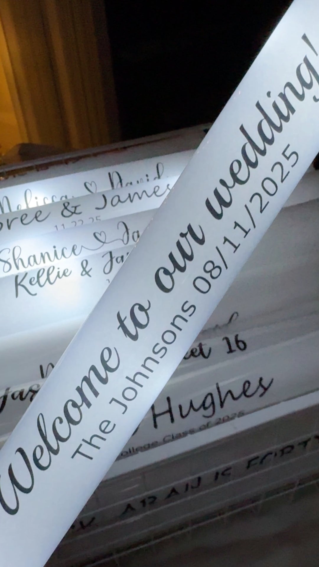 Personalised White LED Glow Sticks