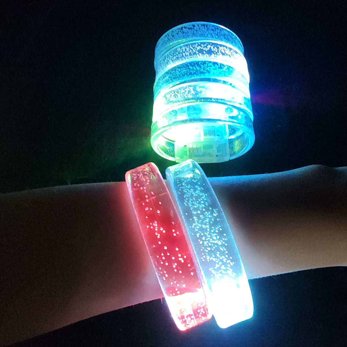 (Non personalised) Multicolour LED Glow Bracelet
