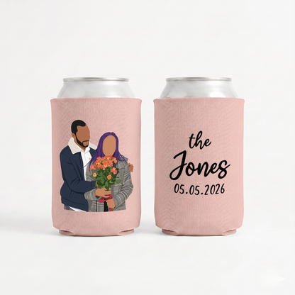 Stubby Holders with minimalist style artwork
