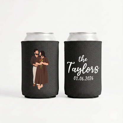 Stubby Holders with minimalist style artwork