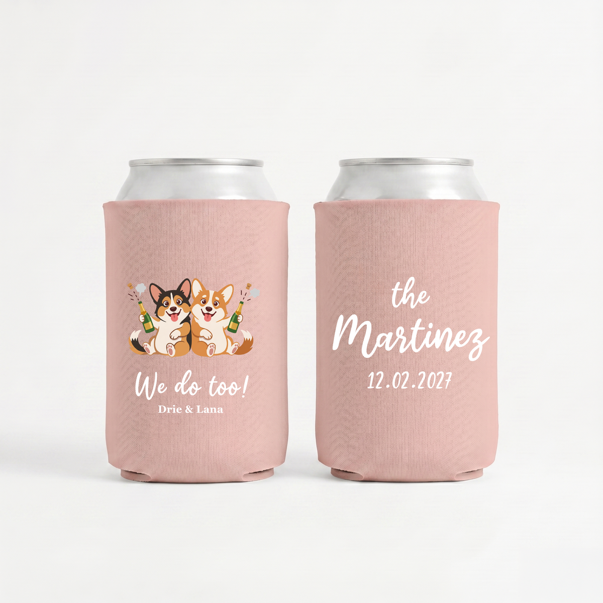 Wedding Stubby Holders · Pet Portrait
