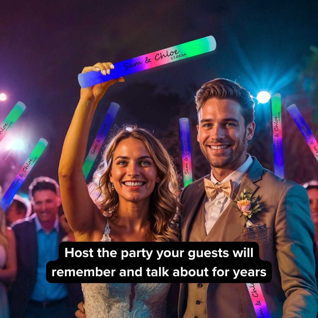 Wedding Glow Sticks - Multiple Font Choices