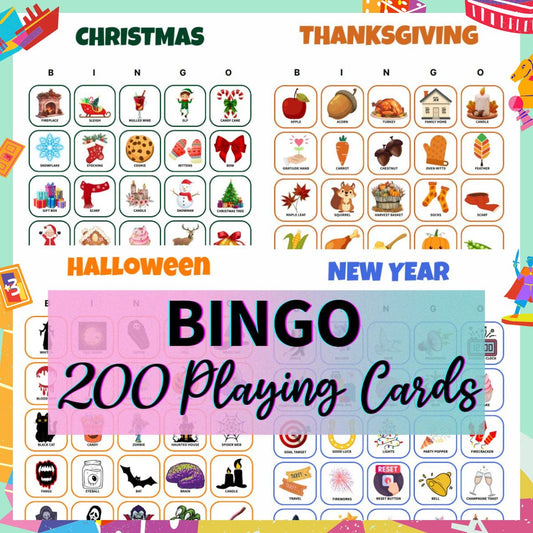 (Free Gift) Bingo 200 Cards (Printable)