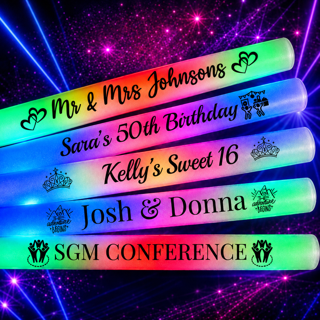 Custom-Made Glow Sticks