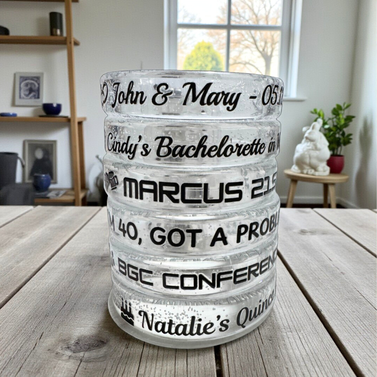 Personalised Multicolour LED Glow Bracelet