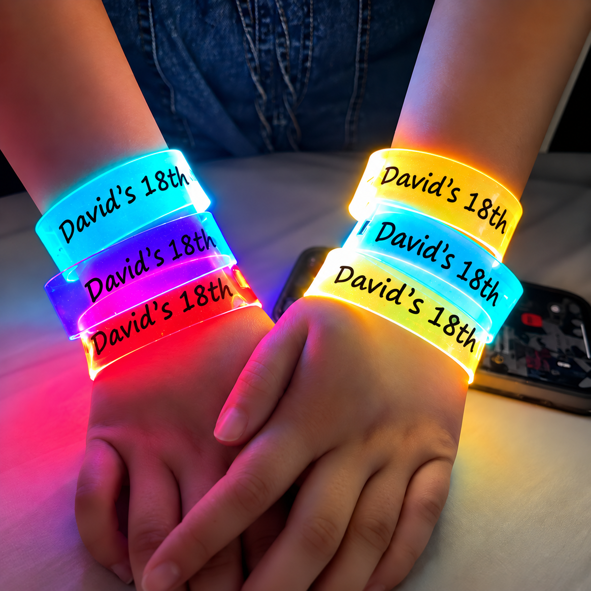 Personalised Music Sync LED Bracelets