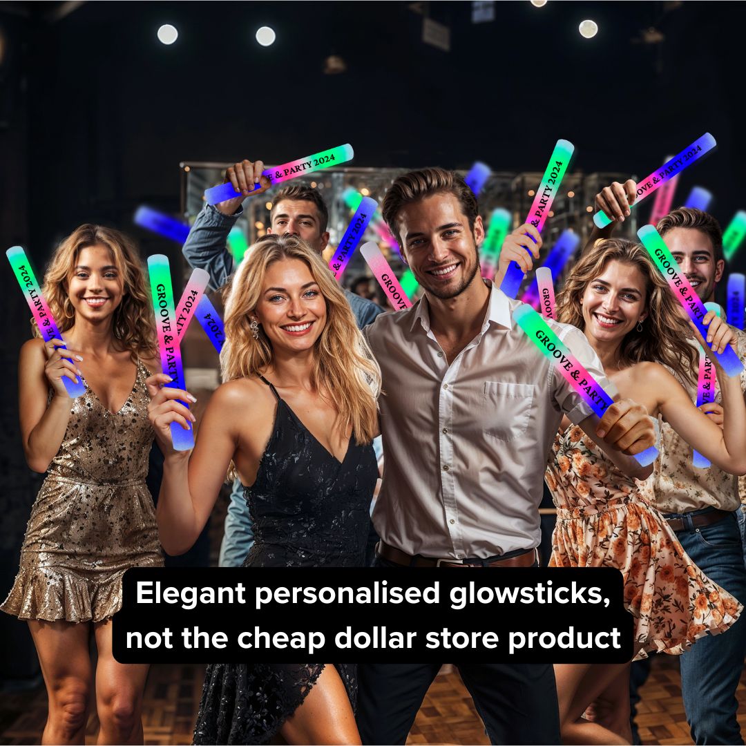 Personalised glow sticks made in Australia - High Quality
