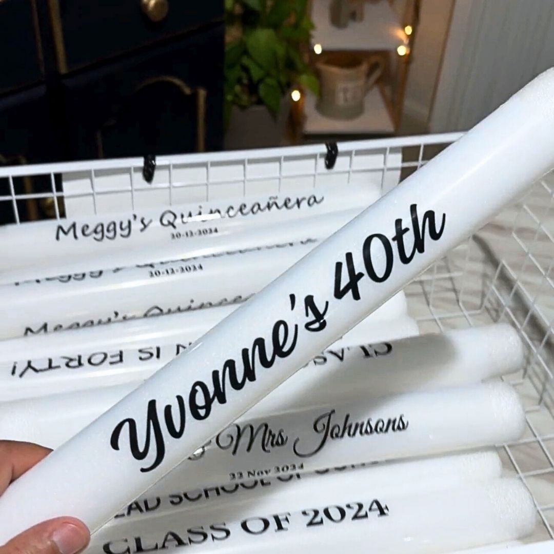 Vemzy Personalised Glow Sticks for 40th Birthday - loved across Australia