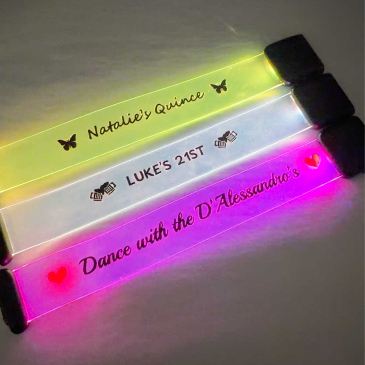 Personalised Music Sync LED Bracelets
