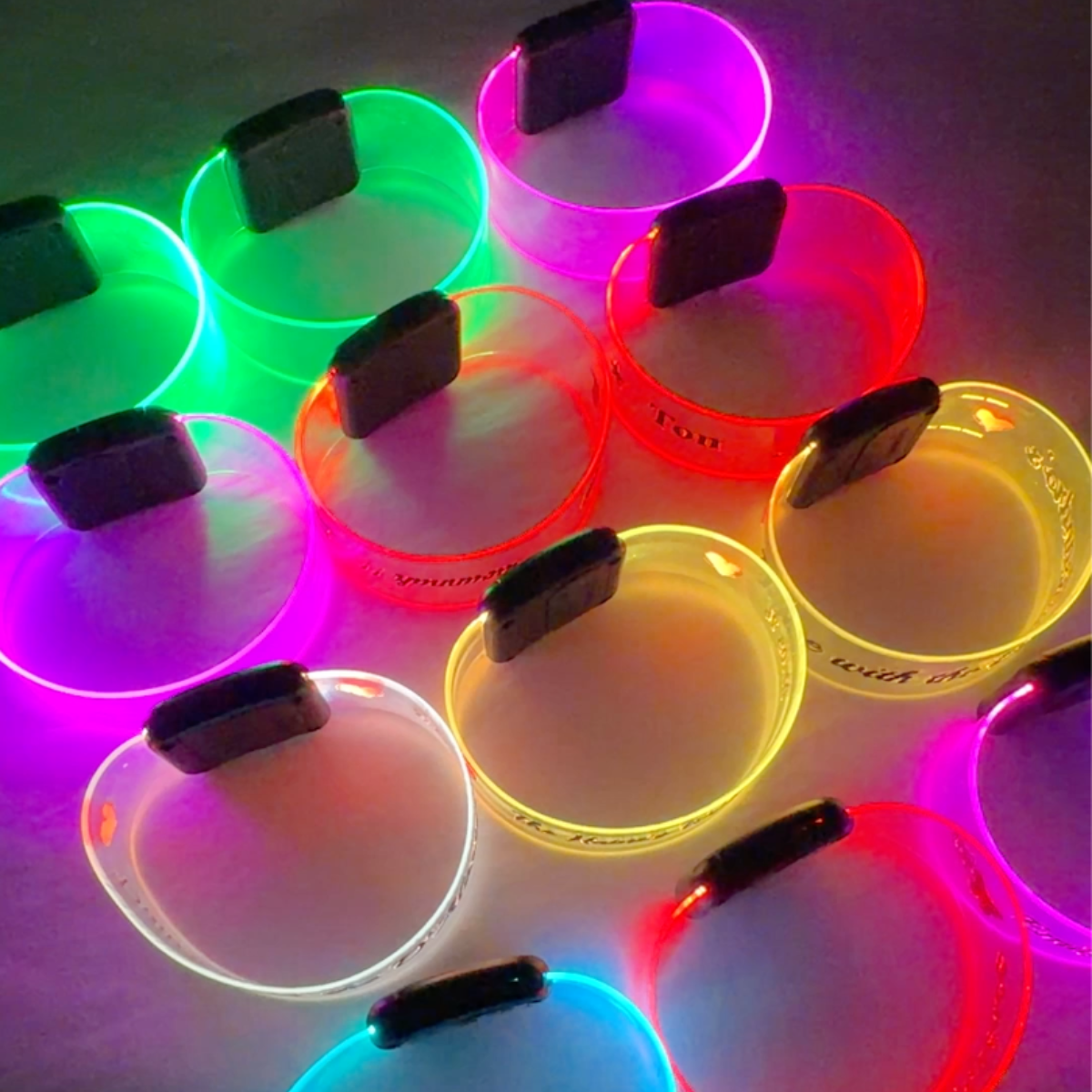 Sound activated LED bracelets (Personalised)