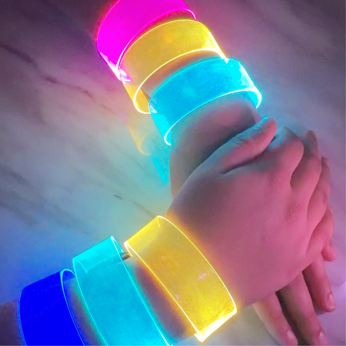 Sound activated LED bracelets